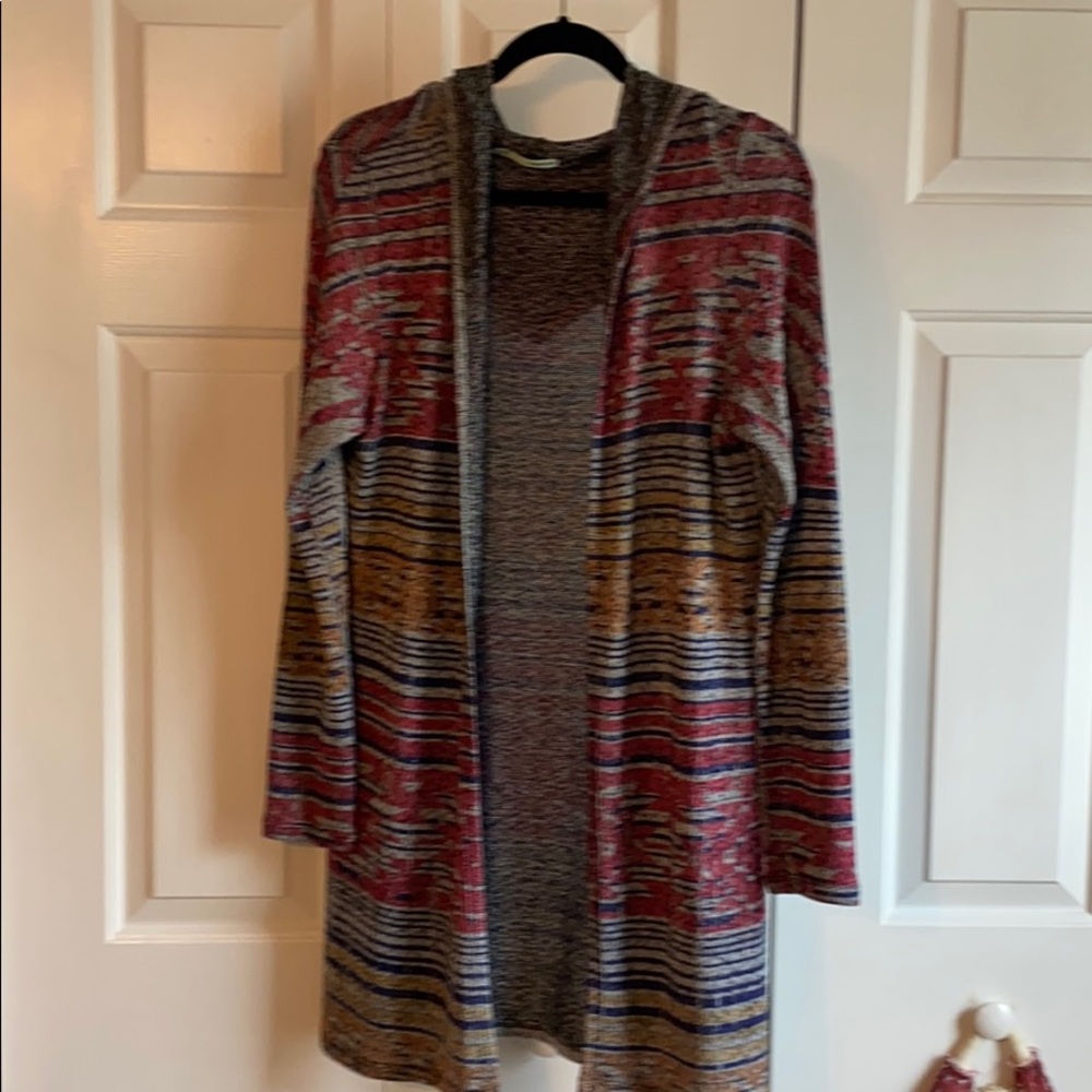 Maurice multicolor hooded long sweater Size L